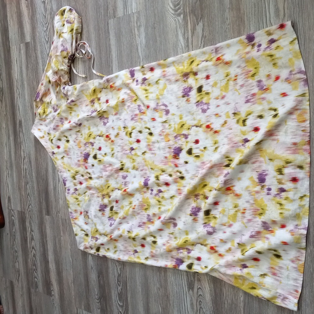 Future Collective Gabriella Karefa-Johnson Floral One Shoulder Midi Dress - Picture 4 of 12